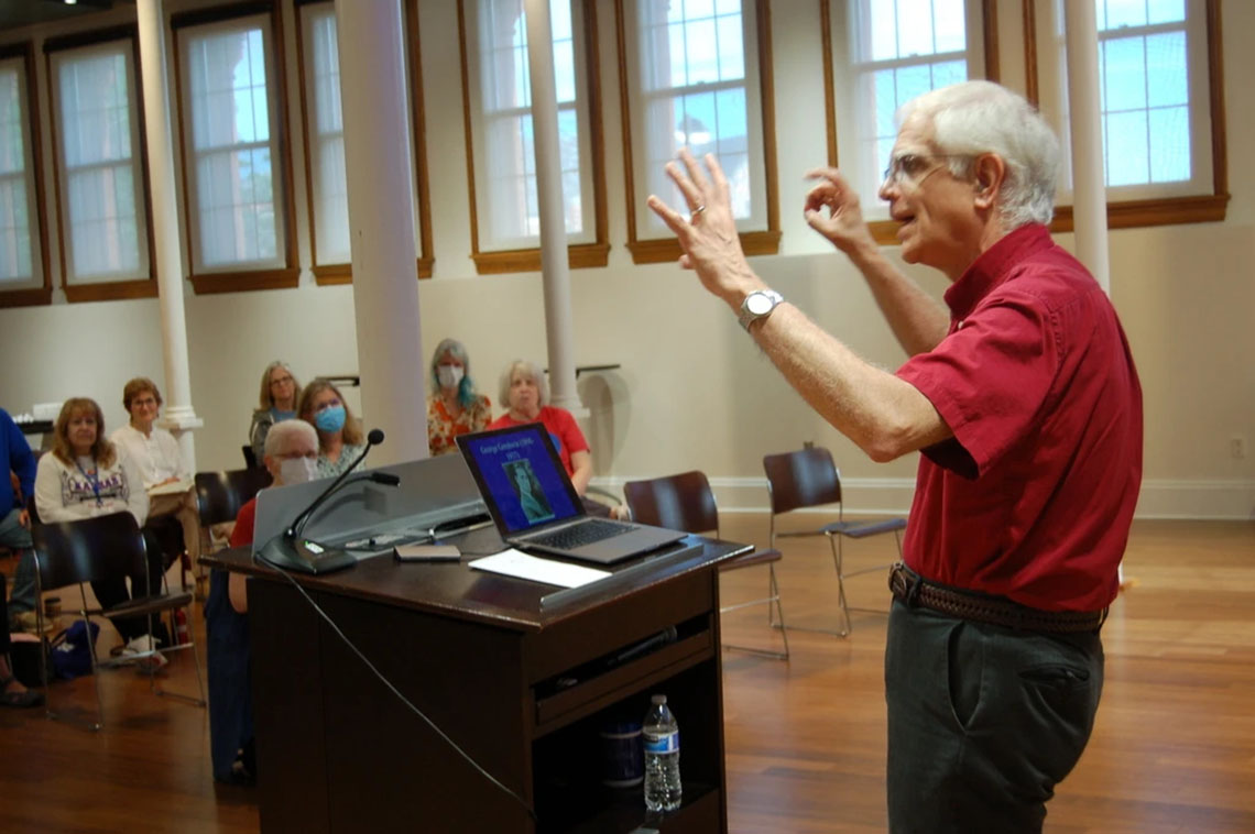 Presenter Gershwin at the 2022 Mini College in Spooner Hall